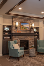 Our interior design for a common seating area in an assisted living community